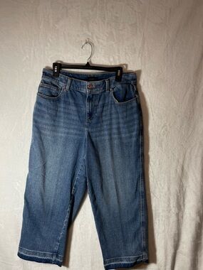 Talbots Dark Blue High-Waist Straight Ankle Jeans